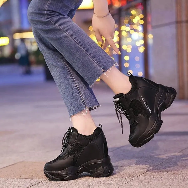Chunky Platform Sneakers Black