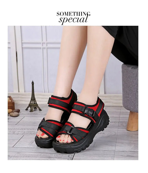 Chunky Red Sandals