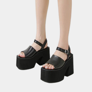 Chunky Sandals Ankle Buckle