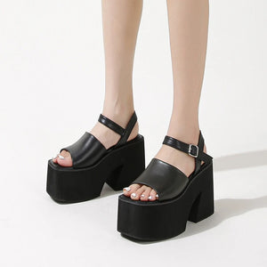 Chunky Sandals Ankle Buckle