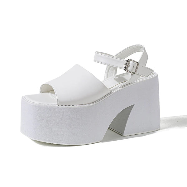 Chunky Sandals Ankle Buckle