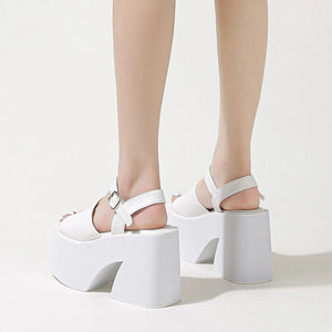 Chunky Sandals Ankle Buckle
