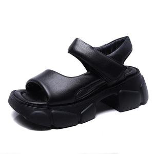 Chunky Sandals Genuine Leather