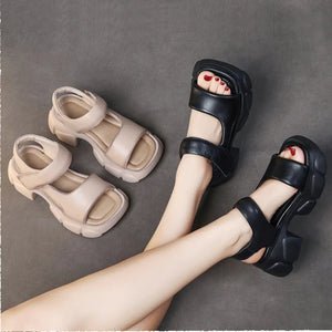 Chunky Sandals Genuine Leather