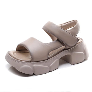 Chunky Sandals Genuine Leather