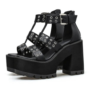 Chunky Sandals Rivet Gladiator