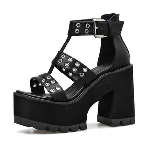 Chunky Sandals Rivet Gladiator