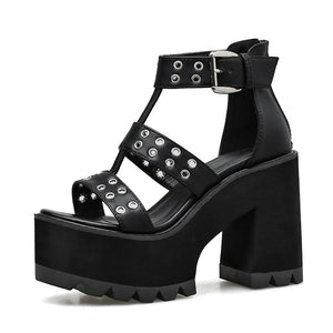 Chunky Sandals Rivet Gladiator