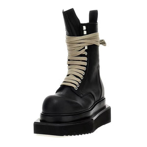 Chunky Sole Black Boots Men