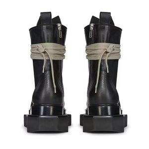 Chunky Sole Black Boots Men