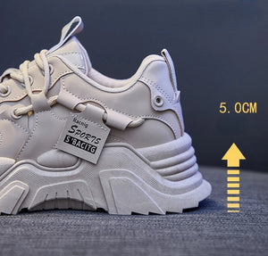 Chunky White 90s Platform Sneakers