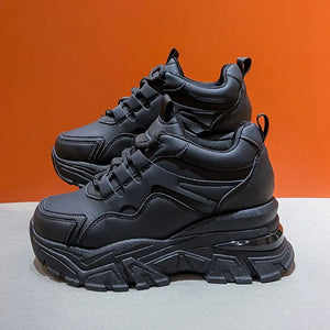 Chunky white platform sneakers