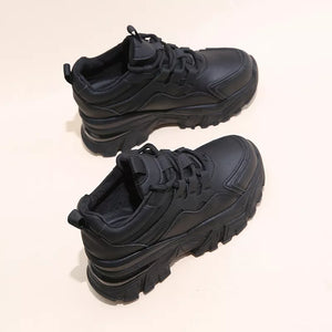 Chunky white platform sneakers