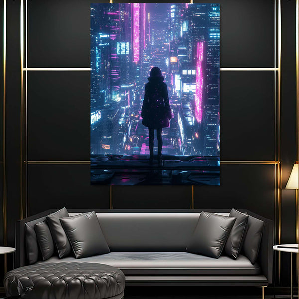 Cityscape Gazer Cyberpunk Art | CYBER TECHWEAR®