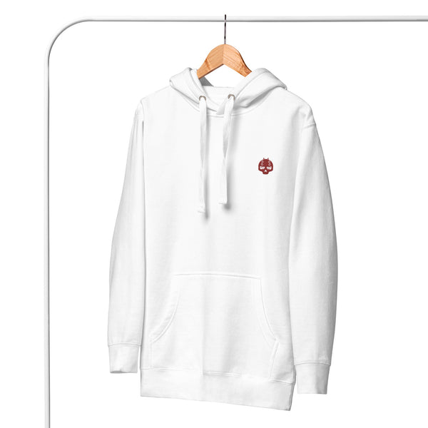 Classic White Embroidered Modern Hoodie