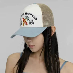 Color Block Breathable Y2K Cap
