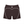Back of the brown booty shorts laid flat, the white trim tracing a heart over the dark brown seat