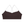 Brown colourway laid flat, front view with the sweetheart neckline edged in white