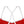 Back of the red sports bra up close, the white straps meeting in a Y through the metal ring