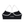 Back of the black sports bra laid flat, Y straps over the band with CYBER printed at the centre