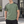 Bean Green with Dark Gray color block athletic t-shirt worn front view, hands in the pockets