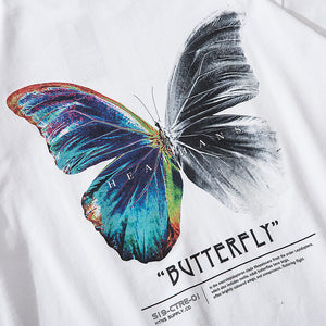 Color Butterfly print Y2K Shirt