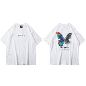 Color Butterfly print Y2K Shirt