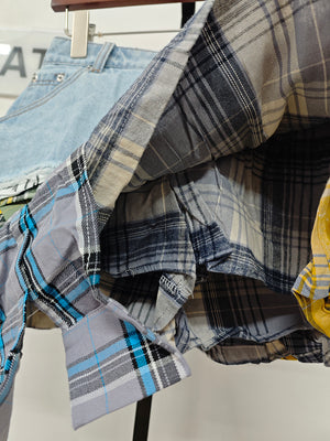 Colored Plaid Patchwork Y2K Skirt