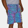 colorful stripe reflective shorts