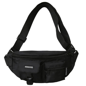 Colour block fanny pack in khaki, pink, red or black