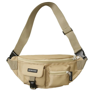 Colour block fanny pack in khaki, pink, red or black