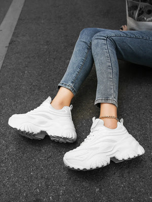 Comfortable Platform White Sneakers