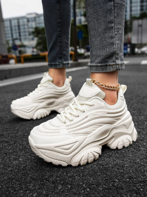 Comfortable Platform White Sneakers