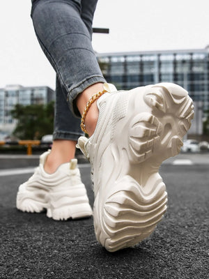 Comfortable Platform White Sneakers