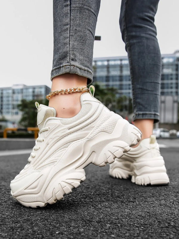 Comfortable Platform White Sneakers