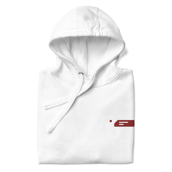 Comfortable White Embroidered Trend Hoodie