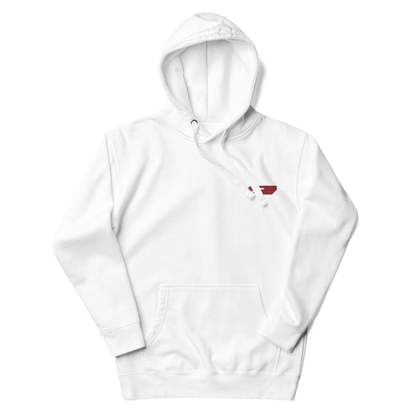 Comfortable White Embroidered Trend Hoodie