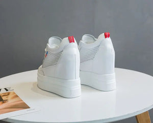 Comfortable White Platform Sneakers
