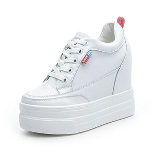 Comfortable White Platform Sneakers