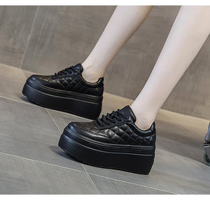 Comfy Black Platform Sneakers