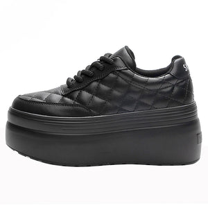 Comfy Black Platform Sneakers