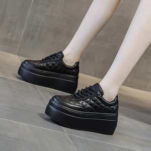 Comfy Black Platform Sneakers