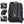 Black nylon commuter backpack with a padded back panel and a top grab handle