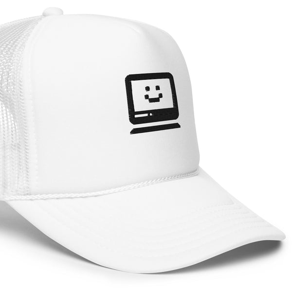 Computer Trucker Hat White