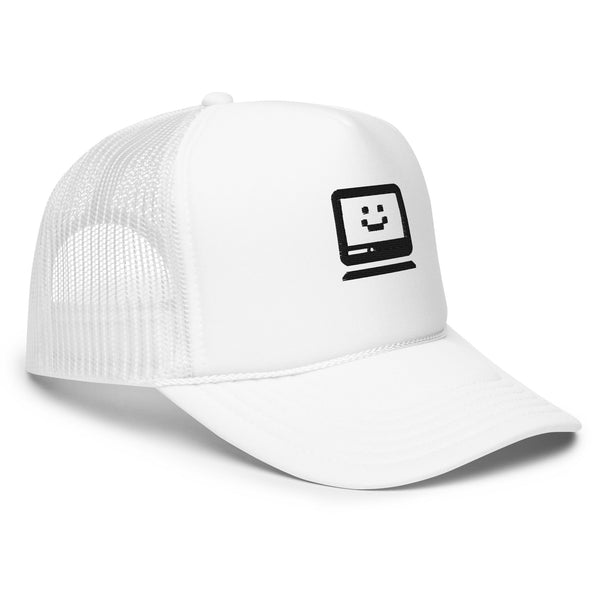 Computer Trucker Hat White