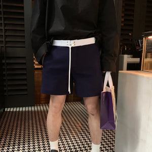 Contrast Color Casual Shorts