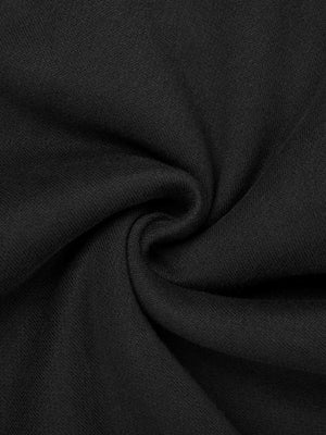 Swirl of the black fleece fabric used for the baggy sweatpants, showing its thick and soft surface