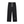 Contrast Stitch Black Baggy Sweatpants laid flat, front view with white drawstring and curved grey seams