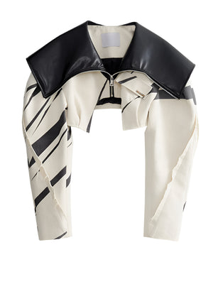 Contrasting Short Women Jacket Spring