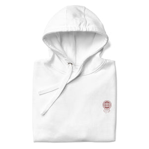 Cool White Embroidered Unique Hoodie